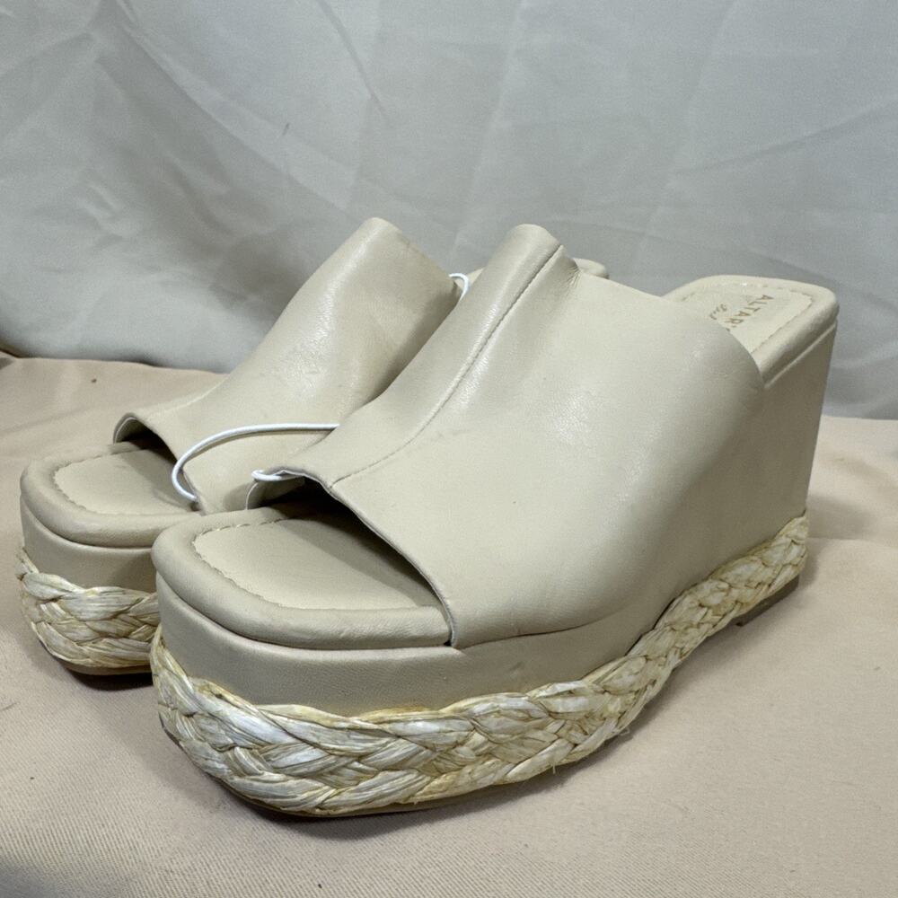 Altar’d State Adele Women’s 7 Natural Espadrille Platform Wedge Sandals NWT